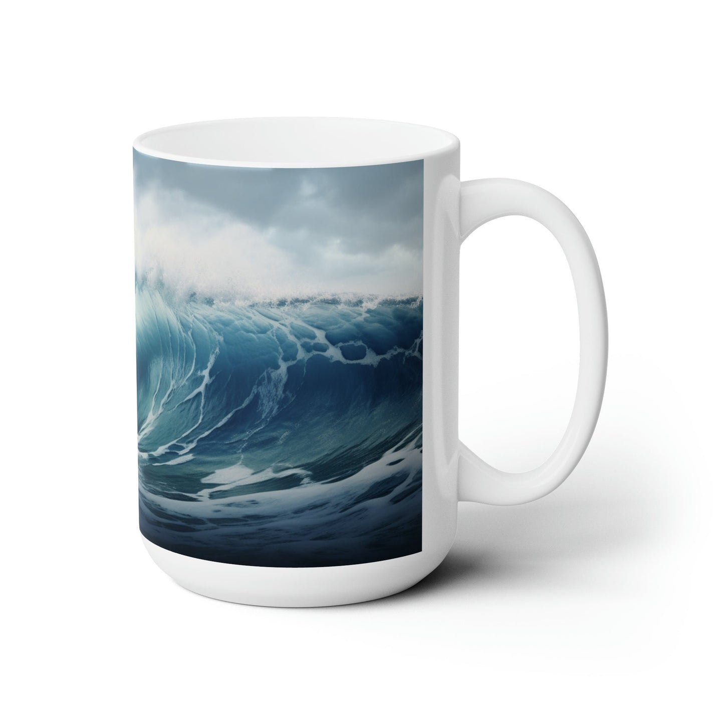 Ocean Waves Ceramic Coffee Mug – Perfect Gift for Surfers and Beach Lovers