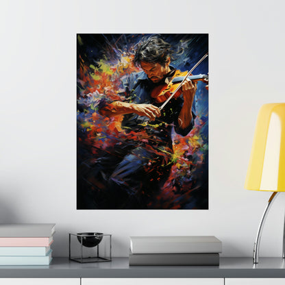 "Symphony of Strings: The Passion of Music" Violinist Art Print