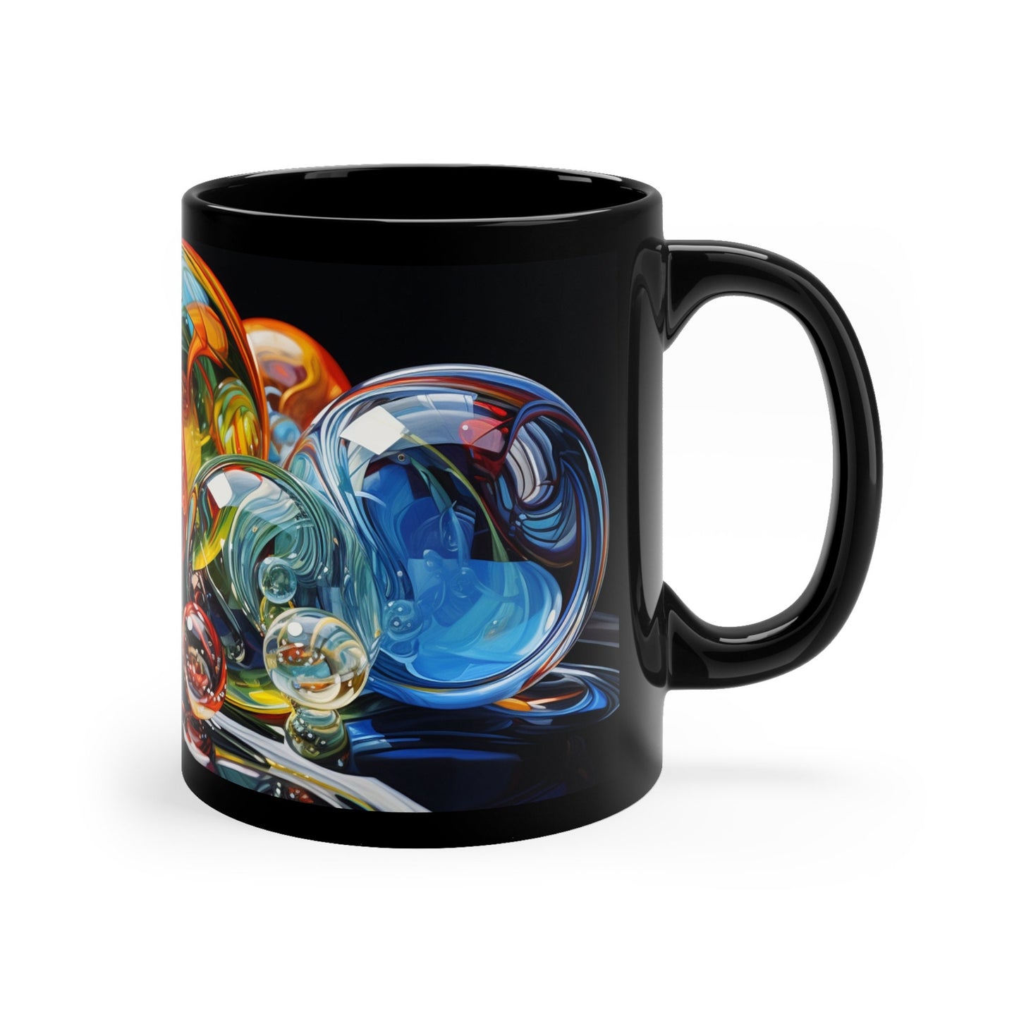 Colorful Bubble Mug – Custom Ceramic Coffee Cup with Abstract Design