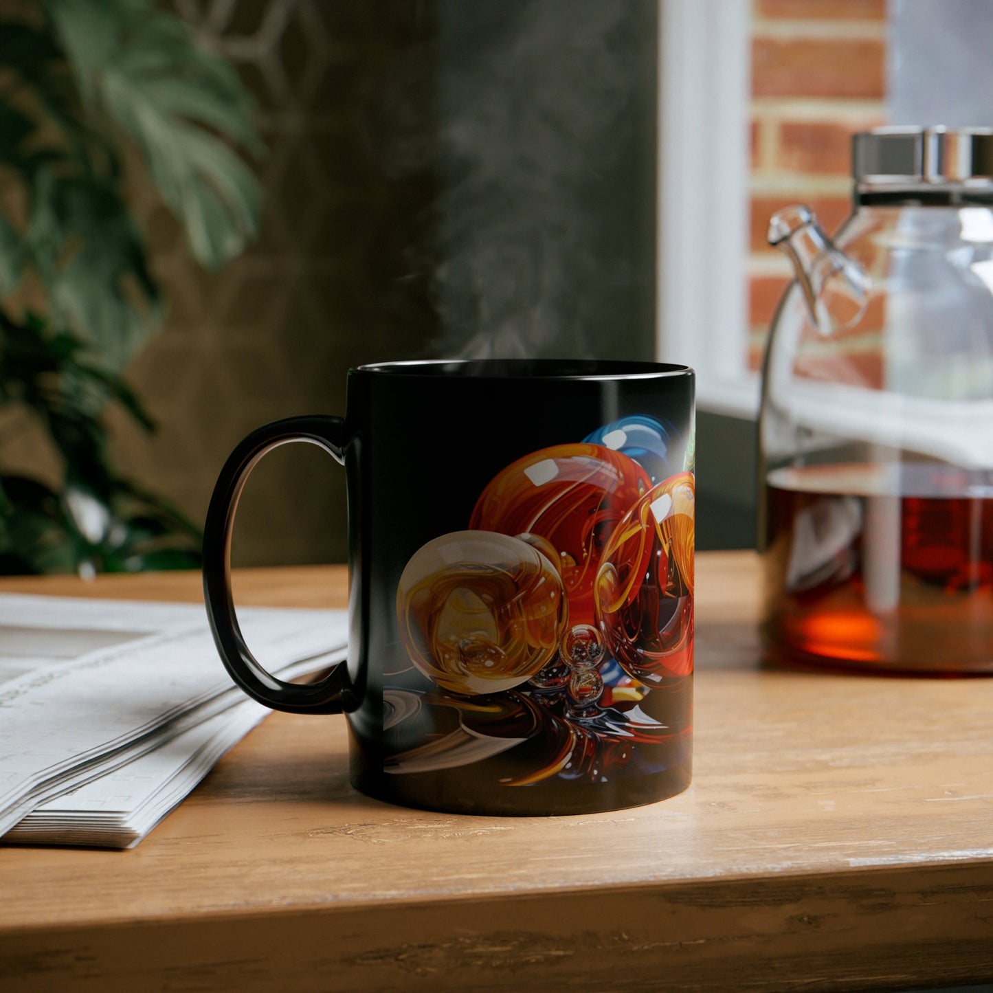 Colorful Bubble Mug – Custom Ceramic Coffee Cup with Abstract Design