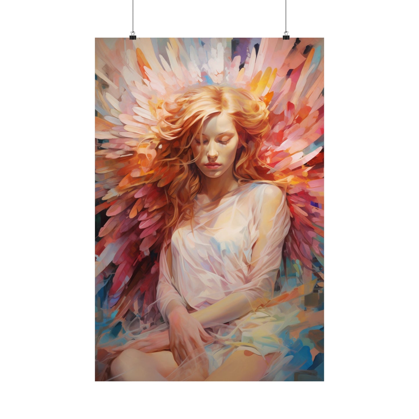 Wings of Radiance: A Celestial Elegance"Wings of Radiance" Celestial Fine Art Poster