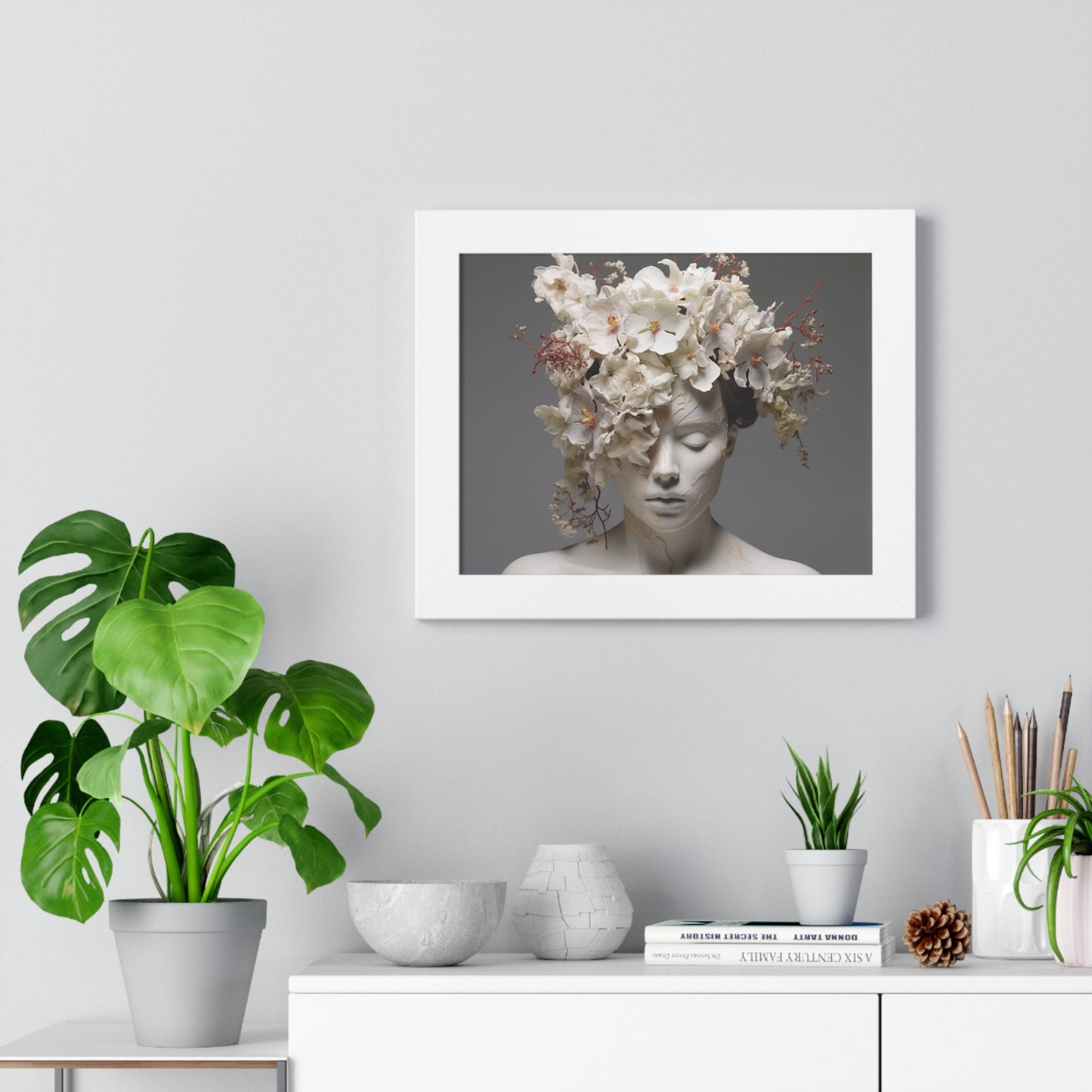 Blossom Reverie: A Fusion of Nature and Elegance – Framed Artwork