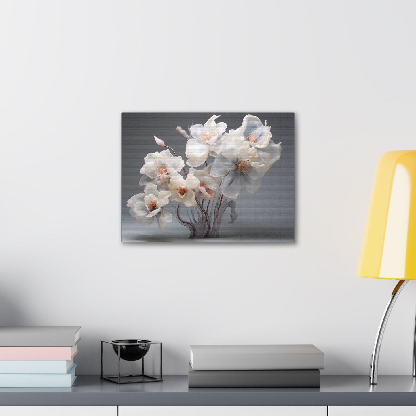 Blooming Serenity: Whispers of Spring – Elegant Floral Canvas Art