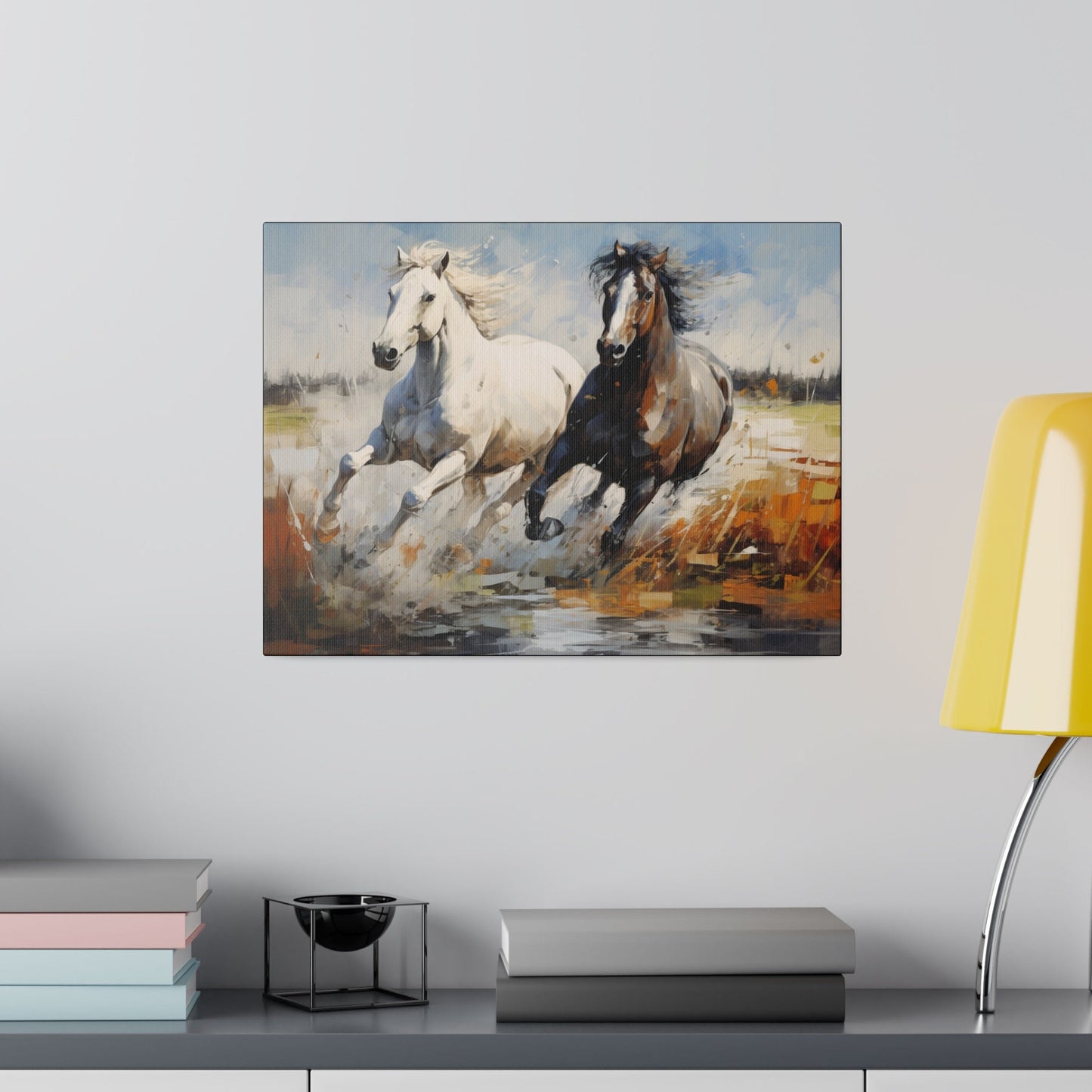 "Wild Grace: Gallop Through Freedom" Majestic Horse Canvas Art