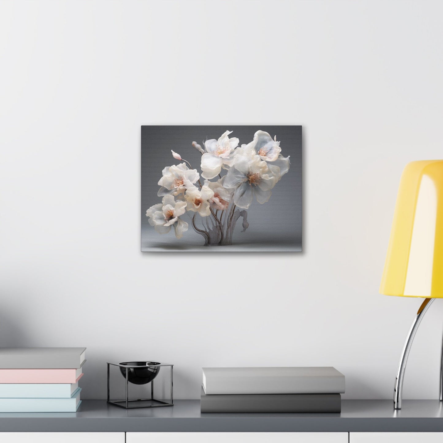 Blooming Serenity: Whispers of Spring – Elegant Floral Canvas Art