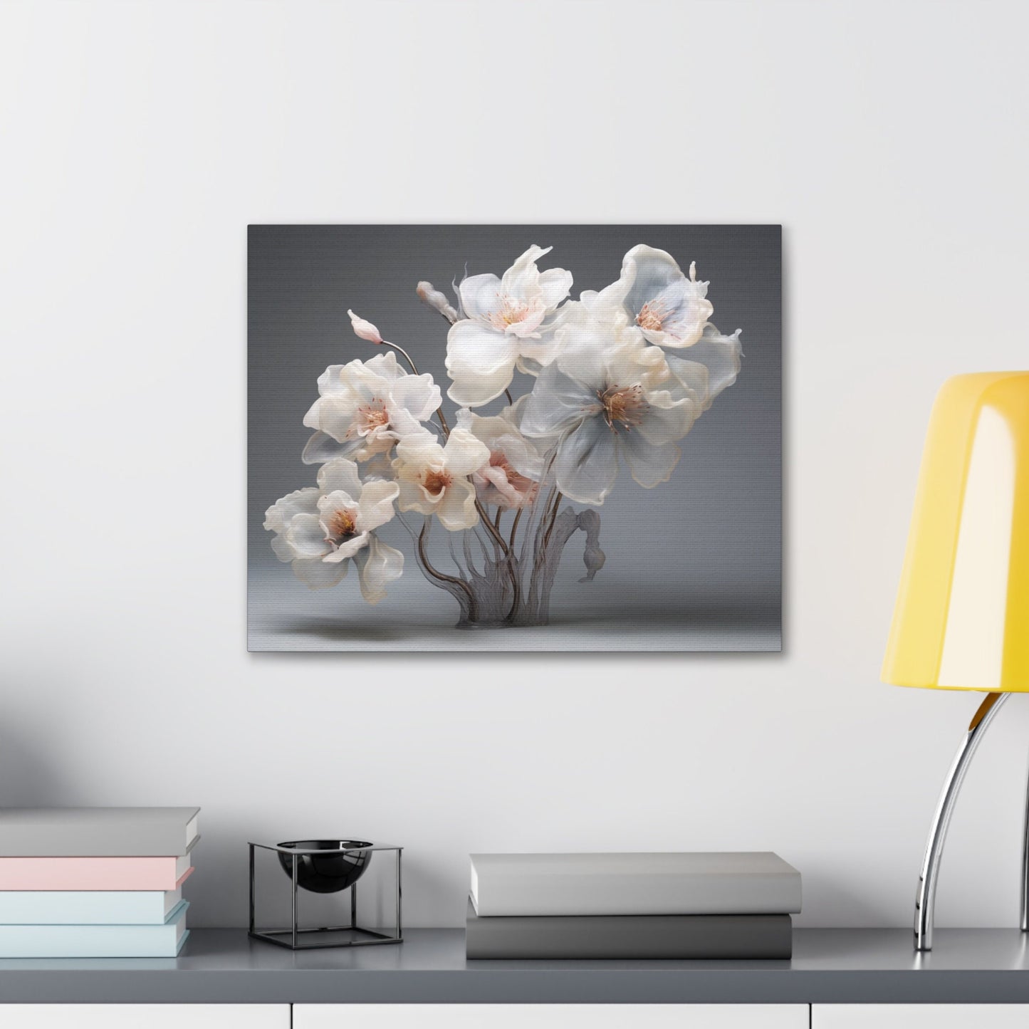 Blooming Serenity: Whispers of Spring – Elegant Floral Canvas Art