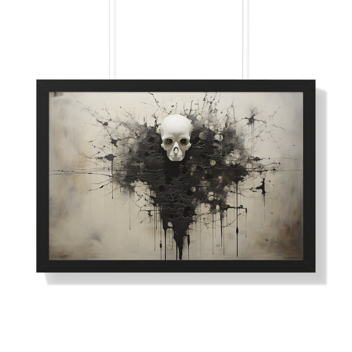 Echoes of Mortality – Abstract Skull Art for Thoughtful Reflection