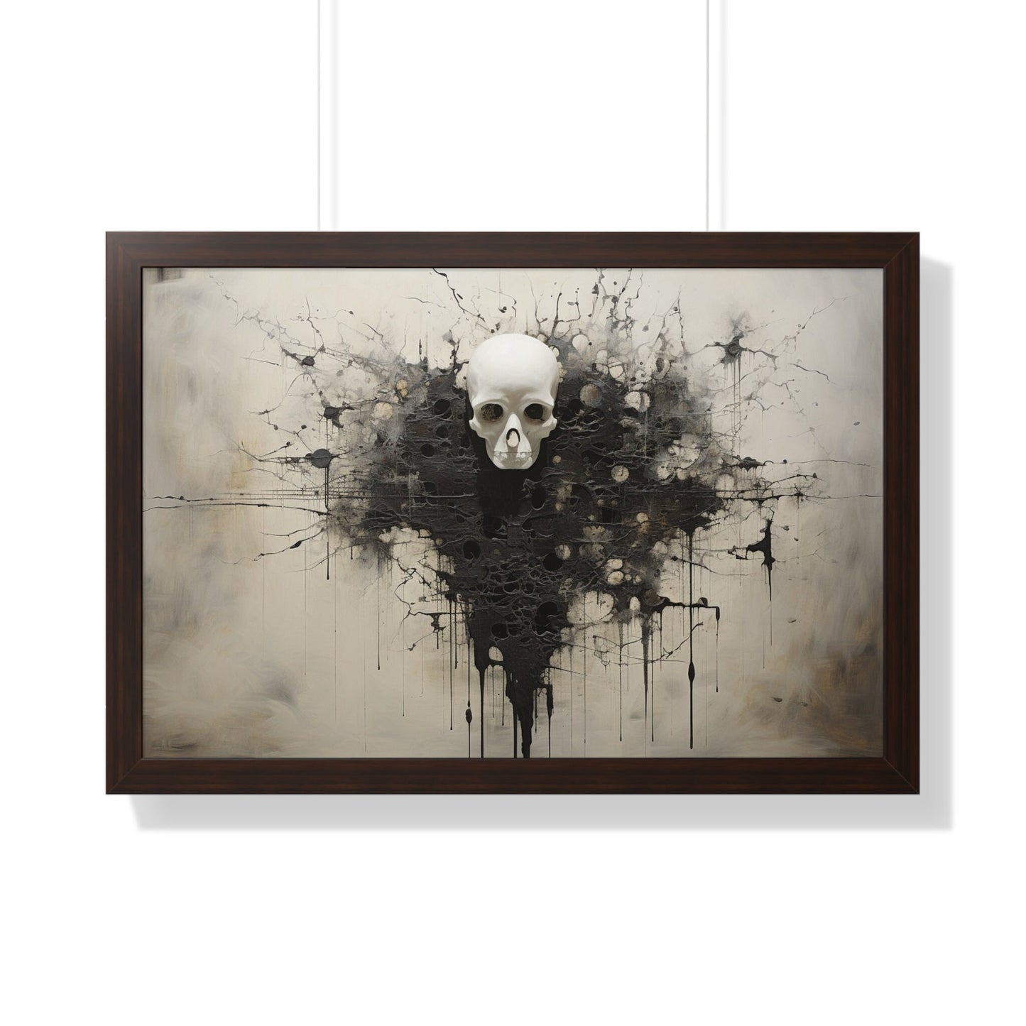 Echoes of Mortality – Abstract Skull Art for Thoughtful Reflection