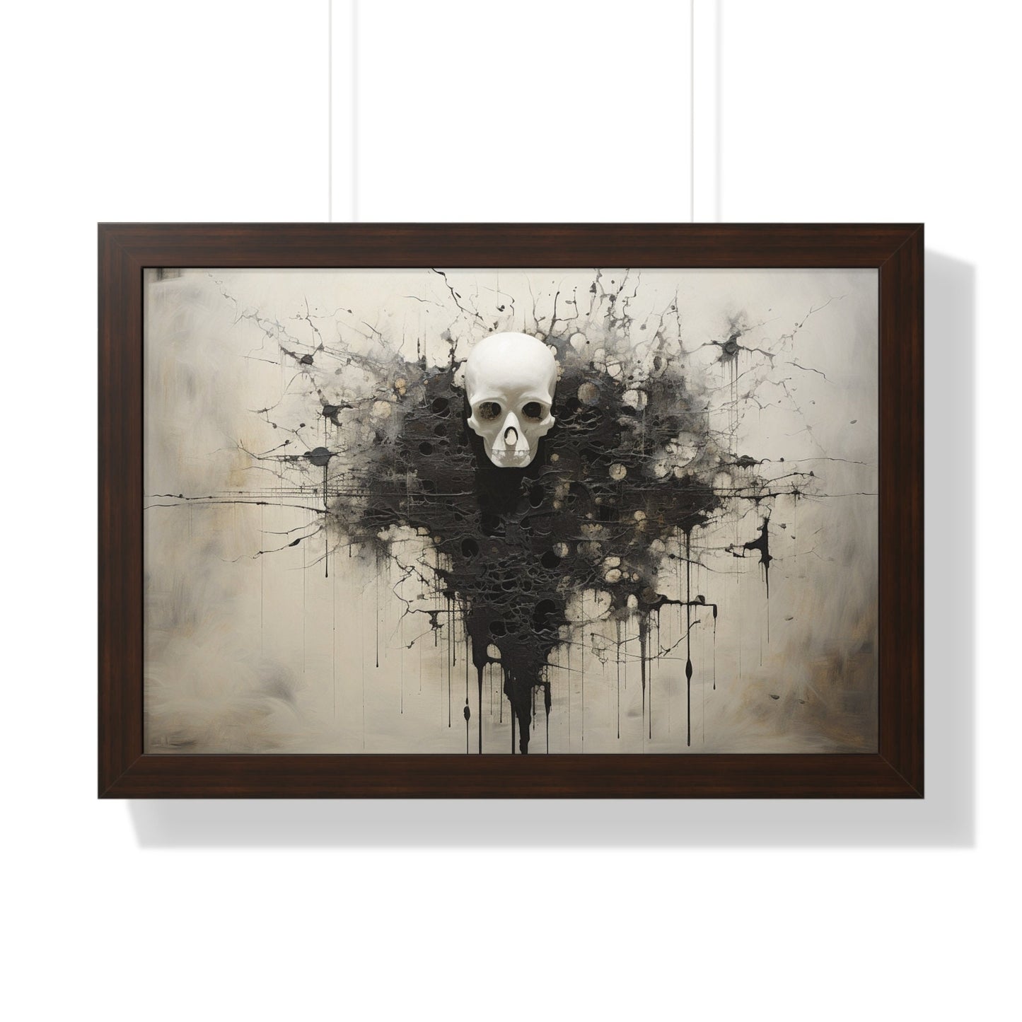 Echoes of Mortality – Abstract Skull Art for Thoughtful Reflection